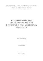 KINEZITERAPIJA KOD DUCHENNEOVE MIŠIĆNE DISTROFIJE U FAZI KORIŠTENJA POMAGALA