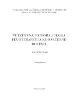 NUTRITIVNA POTPORA I ULOGA FIZIOTERAPEUTA KOD ŠEĆERNE BOLESTI