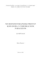 NEUROFIZIOTERAPIJSKI PRISTUP KOD OSOBA S CEREBRALNOM PARALIZOM