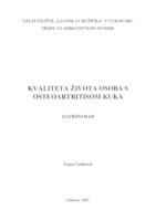 KVALITETA ŽIVOTA OSOBA S OSTEOARTRITISOM KUKA