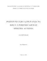 POZITIVNI UTJECAJ PLIVANJA NA DJECU S POREMEĆAJEM IZ SPEKTRA AUTIZMA