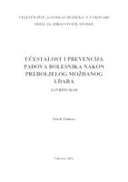 UČESTALOST I PREVENCIJA PADOVA BOLESNIKA NAKON PREBOLJELOG MOŽDANOG UDARA