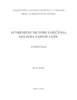 METODE SUVREMENE REHABILITACIJE OZLJEDA STRAŽNJE LOŽE