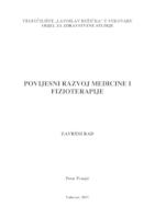 POVJESNI RAZVOJ MEDICINE I FIZIOTERAPIJE