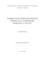 POKRETANJE PODUZETNIČKOG POTHVATA NA PRIMJERU PODUZEĆA "GLUTI"