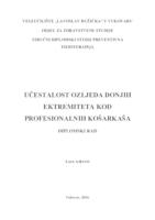 UČESTALOST OZLJEDA DONJIH EKSTREMITETA KOD PROFESIONALNIH KOŠARKAŠA