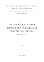 FAKTORI RIZIKA I METODE PREVENCIJE NAJUČESTALIJIH RUKOMETNIH OZLJEDA