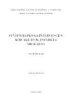 FIZIOTERAPIJSKA INTERVENCIJA KOD AKUTNOG INFARKTA MIOKARDA