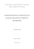 FIZIOTERAPIJSKA INTERVENCIJA KOD DUCHENNEOVE MIŠIĆNE DISTROFIJE