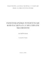 FIZIOTERAPIJSKE INTERVENCIJE KOD PACIJENATA S MULTIPLOM SKLEROZOM