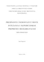 PREDNOSTI I NEDOSTATCI VRSTE ISTEZANJA U KONDICIJSKOJ PRIPREMI I REHABILITACIJI