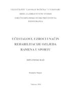 UČESTALOST, UZROCI I NAČIN REHABILITACIJE OZLJEDA RAMENA U SPORTU