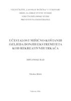 UČESTALOST MIŠIĆNO-KOŠTANIH OZLJEDA DONJIH EKSTREMITETA KOD REKREATIVNIH TRKAČA