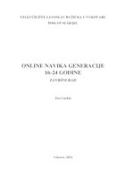 ONLINE NAVIKE GENERACIJE OD 16 DO 24 GODINE