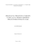 DIGITALNA TRGOVINA I NJEZIN UTJECAJ NA MEĐUNARODNO TRGOVINSKO POSLOVANJE