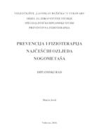 PREVENCIJA I FIZIOTERAPIJSKA INTERVENCIJA NAJČEŠĆIH OZLJEDA NOGOMETAŠA