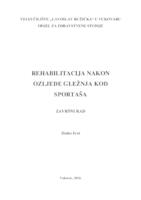 REHABILITACIJA NAKON OZLJEDE GLEŽNJA KOD SPORTAŠA