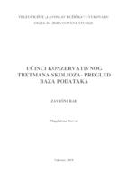 UČINCI KONZERVATIVNOG TRETMANA SKOLIOZA - PREGLED BAZA PODATAKA