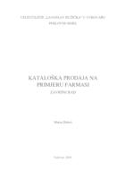 KATOLOŠKA PRODAJA NA PRIMJERU FARMASI