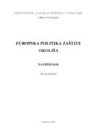 prikaz prve stranice dokumenta EUROPSKA POLITIKA ZAŠTITE OKOLIŠA