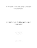 prikaz prve stranice dokumenta INSTITUCIJE EUROPSKE UNIJE