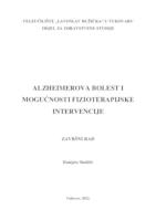 prikaz prve stranice dokumenta ALZHEIMEROVA BOLEST I MOGUĆNOSTI FIZIOTERAPIJSKE INTERVENCIJE