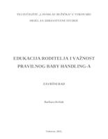 prikaz prve stranice dokumenta EDUKACIJA RODITELJA I VAŽNOST PRAVILNOG BABY HANDLING-A