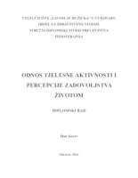 prikaz prve stranice dokumenta ODNOS TJELESNE AKTIVNOSTI I PERCEPCIJE ZADOVOLJSTVA ŽIVOTOM