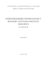 prikaz prve stranice dokumenta FIZIOTERAPIJSKE INTERVENCIJE U KONZERVATIVNOM LIJEČENJU SKOLIOZE