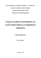 prikaz prve stranice dokumenta UTJECAJ LOKUSA KONTROLE NA NAČIN PROVOĐENJA SLOBODNOG VREMENA