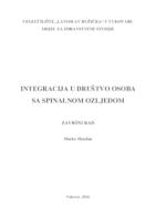 prikaz prve stranice dokumenta INTEGRACIJA U DRUŠTVO OSOBA SA SPINALNOM OZLJEDOM