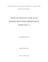 prikaz prve stranice dokumenta WEB I E - POSLOVANJE KAO KONKURETSKE PREDNOSTI PODUZEĆA