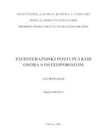 prikaz prve stranice dokumenta FIZIOTERAPIJSKI POSTUPCI KOD OSOBA S OSTEOPOROZOM