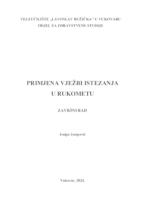 prikaz prve stranice dokumenta PRIMJENA VJEŽBI ISTEZANJA U RUKOMETU