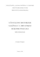 prikaz prve stranice dokumenta UČESTALOST DISTORZIJA GLEŽNJA U 1. HRVATSKOJ RUKOMETNOJ LIGI