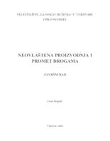 prikaz prve stranice dokumenta NEOVLAŠTENA PROIZVODNJA I PROMET DROGAMA