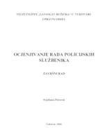 prikaz prve stranice dokumenta OCJENJIVANJE RADA POLICIJSKIH SLUŽBENIKA