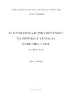 prikaz prve stranice dokumenta GOSPODARSKA KONKURENTNOST NA PRIMJERU ZEMALJA EUROPSKE UNIJE