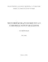 prikaz prve stranice dokumenta MOTORIČKI RAZVOJ DJETETA S CEREBRALNOM PARALIZOM