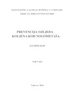 prikaz prve stranice dokumenta PREVENCIJA OZLJEDA KOLJENA KOD NOGOMETAŠA