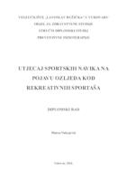 prikaz prve stranice dokumenta UTJECAJ SPORTSKIH NAVIKA NA POJAVU OZLJEDA KOD REKREATIVNIH SPORTAŠA