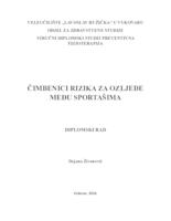 prikaz prve stranice dokumenta ČIMBENICI RIZIKA ZA OZLJEDE MEĐU SPORTAŠIMA