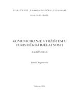 prikaz prve stranice dokumenta KOMUNICIRNJE S TRŽIŠTEM U TURISTIČKOJ DJELATNOSTI