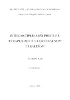 prikaz prve stranice dokumenta INTERDISCIPLINARNI PRISTUP U TERAPIJI DJECE S CEREBRALNOM PARALIZOM