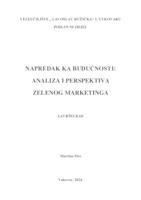 prikaz prve stranice dokumenta NAPREDAK KA BUDUĆNOSTI: ANALIZA I PERSPEKTIVA ZELENOG MARKETINGA