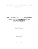 prikaz prve stranice dokumenta UTJECAJ PRISTUPANJA HRVATSKE SCHENGENU I EUROZONI NA GOSPODARSTVO