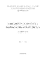 prikaz prve stranice dokumenta ETIKA ODNOSA S JAVNOŠĆU I POSLOVNA ETIKA U PODUZEĆIMA