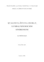 prikaz prve stranice dokumenta KVALITETA ŽIVOTA OSOBA S LUMBALNIM BOLNIM SINDROMOM