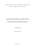 prikaz prve stranice dokumenta FIZIOTERAPIJSKA PROCJENA NEUROLOŠKIH BOLESNIKA