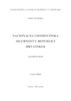 prikaz prve stranice dokumenta NACIONALNA I DOMOVINSKA SIGURNOST U REPUBLICI HRVATSKOJ